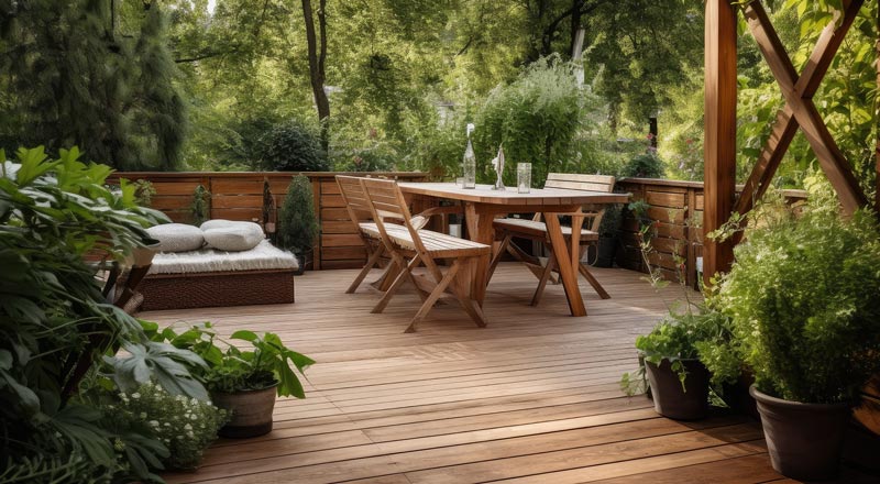 Gartengestaltung mit Holz